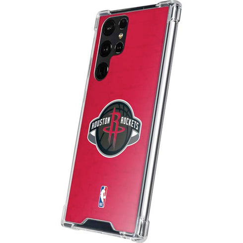 NBA Houston Rockets Distressed Galaxy S24 Ultra Clear Case